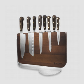 Набор из 8-и кухонных ножей на магнитной подставке из бука, серия Crafter, WUESTHOF, Золинген, Германия, 