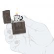 Зажигалка бензиновая Armor Flame Pattern Black Ice, ZIPPO, США_00824780042384316829.jpg