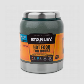 Термос с широким горлом для первых и вторых блюд Adventure, объем: 0,41 л, размер: 13,3 x 10,2 см, цвет: зеленый, STANLEY, США, Термосы