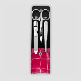 Набор маникюрный в кожаном футляре, цвет розовый, 3 предмета, Classic Inox, ZWILLING J.A. HENCKELS, Германия, Лучшие маникюрные наборы