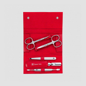 Набор маникюрный в кожаном футляре, цвет красный, 5 предметов, Classic Inox, ZWILLING J.A. HENCKELS, Германия, Маникюрные наборы ZWILLING