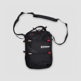 Сумка Mini vertical boarding bag для документов, черный, 29 x 22 x 9 см, WENGER, Швейцария, Сумки