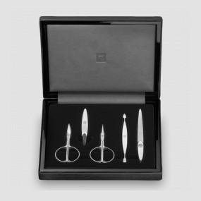 Набор маникюрный в кожаной шкатулке, цвет черный, 5 предметов, Twin 1731, ZWILLING J.A. HENCKELS, Германия, Маникюрные наборы ZWILLING