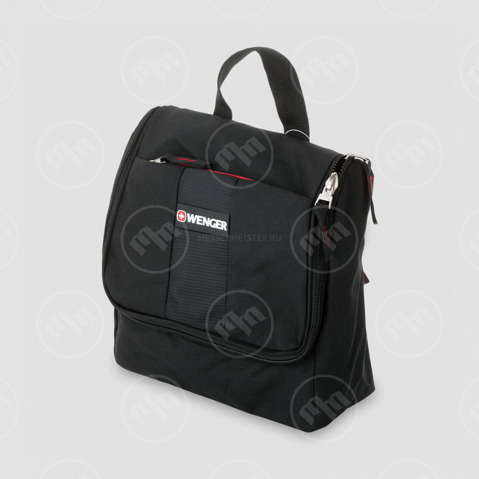 Несессер черный, полиэстер, 22 х 8 х 24 см, WENGER, Швейцария