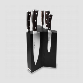 Набор из 6-ти кухонных ножей на подставке из бука, серия Ikon, WUESTHOF, Золинген, Германия, Наборы ножей 6 предметов