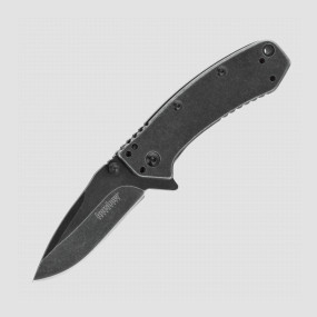 Нож полуавтоматический складной Cryo BlackWash, 7 см, KERSHAW, США, 