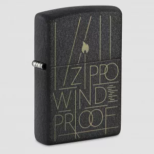 Зажигалка бензиновая Line Art Black Crackle, ZIPPO, США, Зажигалки ZIPPO