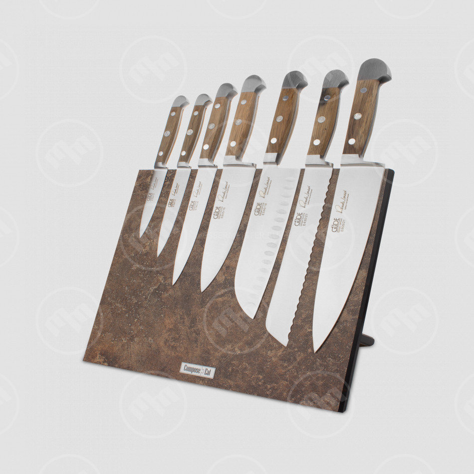 Набор из 7-ми кухонных ножей на подставке, серия Alpha Fasseiche, GUDE, Германия