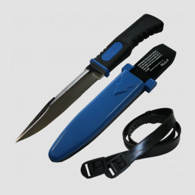 Нож ныряльщика с фиксированной рукоятью, синий, MUELA, Испания, Ножи дайверские