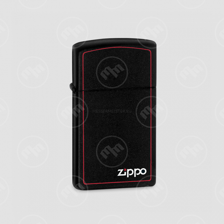 Зажигалка Slim Black Matte with Red Border, ZIPPO, США