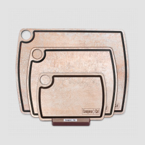 Набор из 3-х разделочных досок на подставке, в подарочной коробке, композитный материал, порфир кремовый, серия Fashion, ComposeEat, Россия, COMPOSE EAT (Россия)