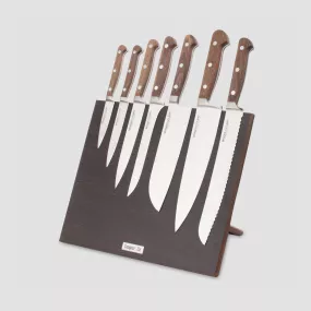 Набор кухонных ножей, 7 штук, на магнитной подставке ComposeEat, серия Classic Walnut, BERGER CUTLERY, Германия, Classic Walnut BERGER CUTLERY