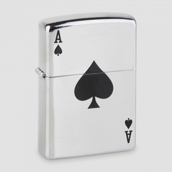 Зажигалка Classic Simple Spade Design High Polish Chrome, ZIPPO, США