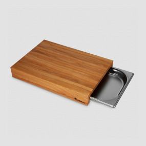Доска разделочная CB004ON с гастроемкостью, 42 х 29,5 х 6 см, WOODINHOME, Россия, WOODINHOME (Россия)