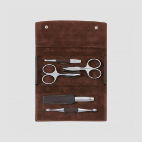 Набор маникюрный в кожаном футляре, цвет коричневый, 5 предметов, Twinox, ZWILLING J.A. HENCKELS, Германия, Наборы маникюрные