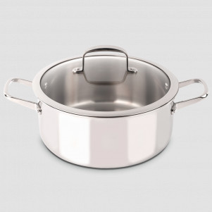 Кастрюля из нержавеющей стали с крышкой 4 л, d 24, h 10,8 см, 3-х слойная нержавеющая сталь, серия Forza, ARCOS, Испания, 