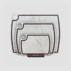 Набор из 3-х разделочных досок на подставке, композитный материал, мраморный Грейс, серия Fashion, ComposeEat, Россия, COMPOSE EAT (Россия)