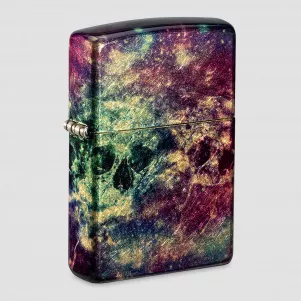 Зажигалка бензиновая Galaxy Skull 540 Tumbled Brass, ZIPPO, США, Зажигалки ZIPPO