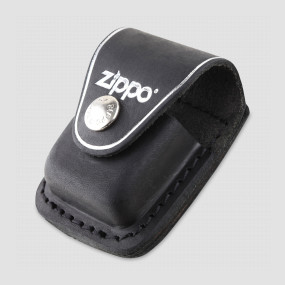 Чехол ZIPPO для зажигалки из натуральной кожи с клипом, черный, ZIPPO, США, Аксессуары к зажигалкам ZIPPO