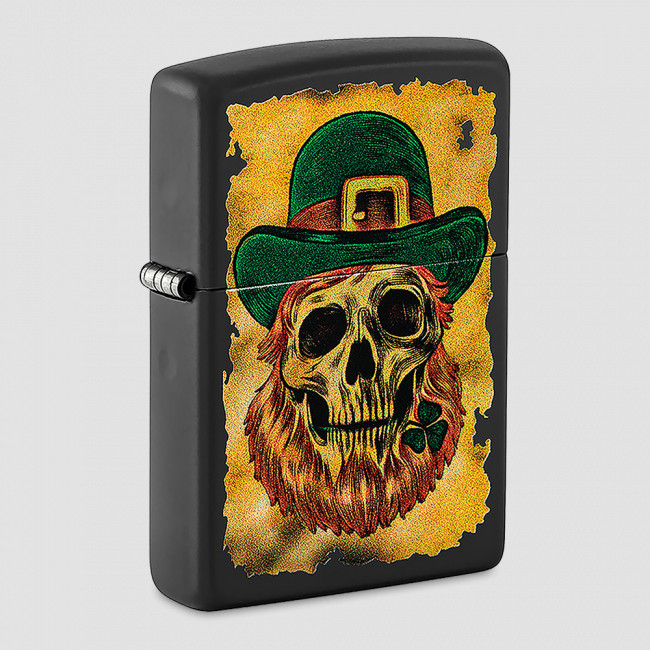 Зажигалка бензиновая Lucky Map Black Matte, ZIPPO, США