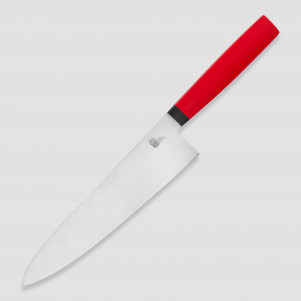Нож поварской кухонный шеф CH210, 21,5 см, сталь N690, Red, OWL KNIFE, Россия, OWL KNIFE (Россия)