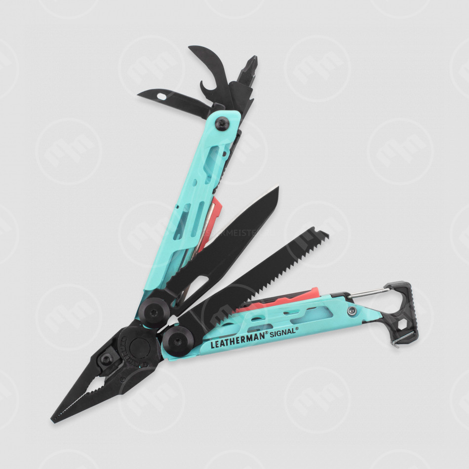 Мультиинструмент Signal, 19 инструментов, цвет голубой, LEATHERMAN, США