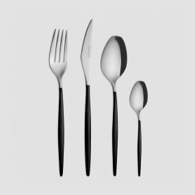 Набор столовых приборов на 6 персон, 24 предмета, цвет сталь/черный, серия Rabat, CRISTEMA, Португалия, CRISTEMA (Португалия)