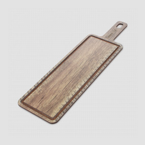 Доска композитная с желобом для сервировки и подачи, 42х12см, дуб мореный, серия ProFashion, ComposeEat, Россия, Сервировочные доски COMPOSE EAT
