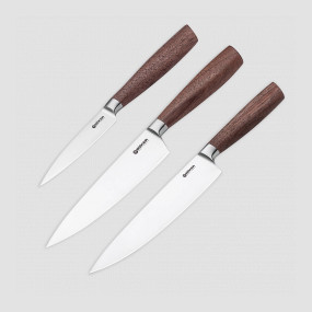 Набор из 3-х кухонных ножей, серия Core knives, BOKER, Германия, Наборы ножей "Поварская тройка" 