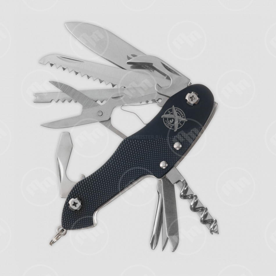 Нож многофункциональный складной, 6,2 см, STINGER, Россия