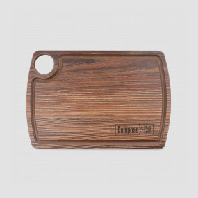 Доска разделочная композитная с желобом, 22х15см, ясень рибейра, серия Fashion, ComposeEat, Россия, COMPOSE EAT (Россия)