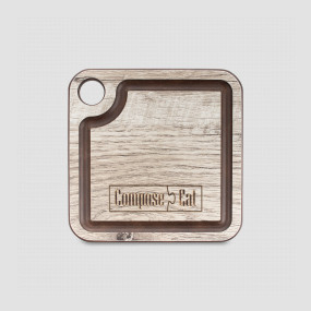 Подставка для чашки /Доска Мини, 10х10см, дуб светлый, композитный материал, серия ProFashion, ComposeEat, Россия, Кухонные аксессуары COMPOSE EAT