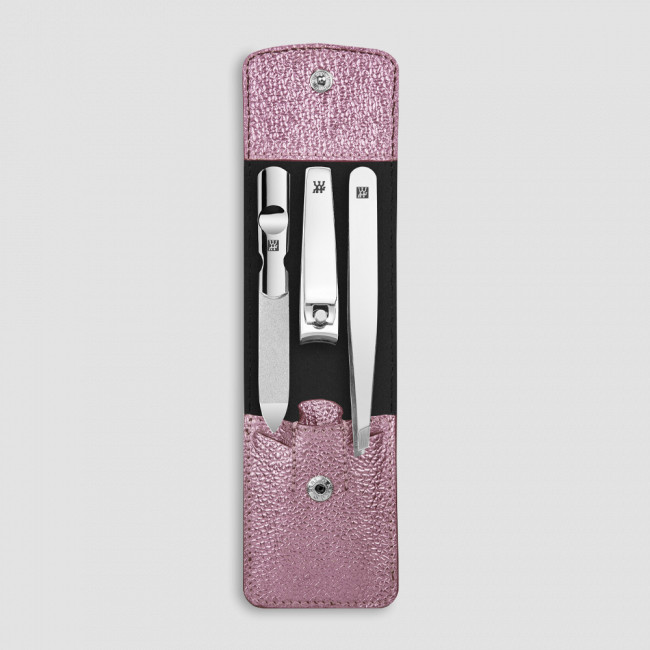 Набор маникюрный в кожаном футляре, цвет розовый, 3 предмета, Classic Inox, ZWILLING J.A. HENCKELS, Германия