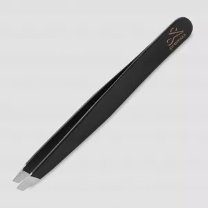Пинцет наклонныйширокий, 9,5 см, серия Black Collection, PREMAX, Италия, 