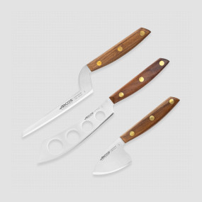 Набор ножей для сыра, 3 штуки, серия Nordika, ARCOS, Испания, Наборы ножей "Поварская тройка" 