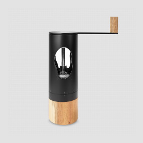 Кофемолка ручная, MRS. BEAN, размер 6 х 21,8 см, нержавеющая сталь черного цвета, дерево акации, серия Mrs. Bean, ADHOC, Германия, Мельницы для специй