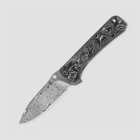 Нож складной Hawk, 8,2 см, QSP KNIFE, Китай, Ножи из дамасской стали