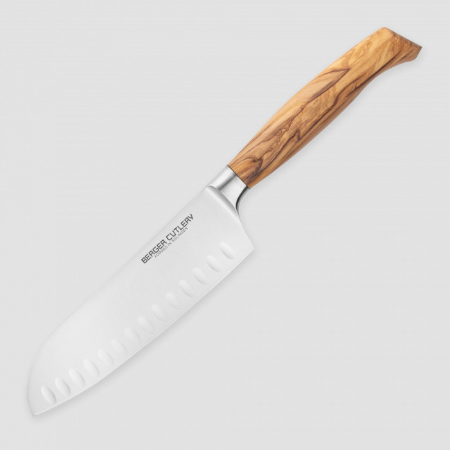 Нож Сантоку, 16 см, серия Ergo Line Olive, BERGER CUTLERY, Германия