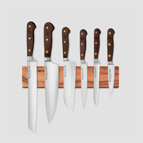 Набор из 6-ти кухонных ножей на магнитном держателе из дерева акации, серия Crafter, WUESTHOF, Золинген, Германия, Наборы ножей 6 предметов