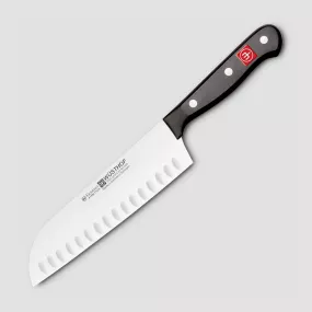 Нож кухонный сантоку с углублениями на кромке 17 см, серия Gourmet, WUESTHOF, Золинген, Германия, Нож поварской профессиональный