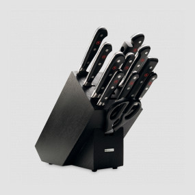 Набор кухонных ножей 9 штук + кухонные ножницы + вилка + мусат в деревянной подставке, серия Classic, WUESTHOF, Золинген, Германия, Наборы кухонных ножей