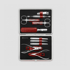 Набор маникюрный в кожаном футляре, отделка крокодил, цвет красный, 10 предметов, Classic Inox, ZWILLING J.A. HENCKELS, Германия, ZWILLING J.A. HENCKELS (ГЕРМАНИЯ)