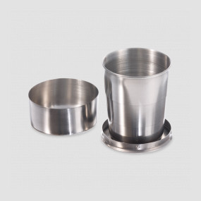 Стакан складной, 150 мл, сталь, серебристый, S. QUIRE, Италия, S.QUIRE (Италия)