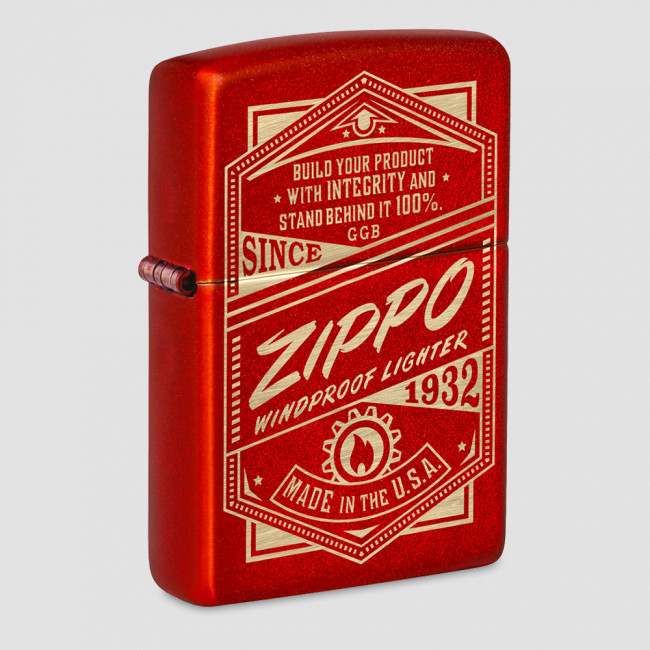 Зажигалка бензиновая It Works Design Metallic Red, ZIPPO, США