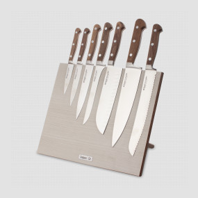 Набор кухонных ножей, 7 штук, на магнитной подставке ComposeEat, серия Classic Walnut, BERGER CUTLERY, Германия, BERGER CUTLERY (Германия)