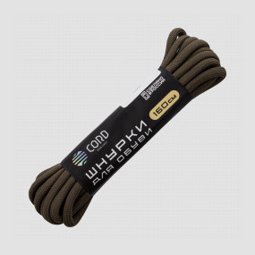 Шнурки из паракорда, 160 см, хаки, CORD, Россия, Шнурки CORD