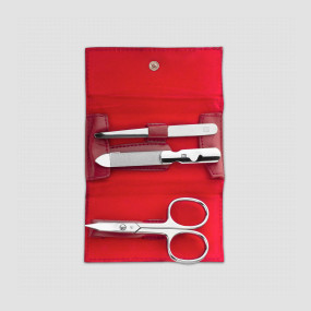 Набор маникюрный в кожаном футляре, цвет черный, 3 предмета, Classic Inox, ZWILLING J.A. HENCKELS, Германия, Маникюрные наборы 3 предмета