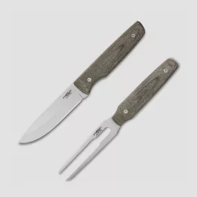 Набор туристический, нож+вилка S-H 01, N.C. CUSTOM, Россия, 