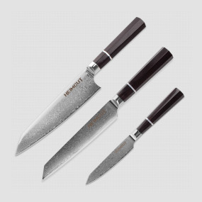 Набор кухонных ножей поварская тройка, серия Octa Damascus, HEIMCUT, Россия, HEIMCUT (Россия)
