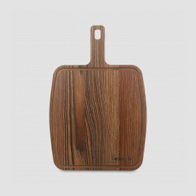 Доска сервировочная с ручкой, с желобом, 36х25 см, ясень рибейра, серия Fashion, ComposeEat, Россия, COMPOSE EAT (Россия)